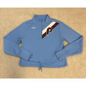 Nike Philadelphia Phillies 1980 Stripe 1/2 Zip Pullover Sweatshirt Size S